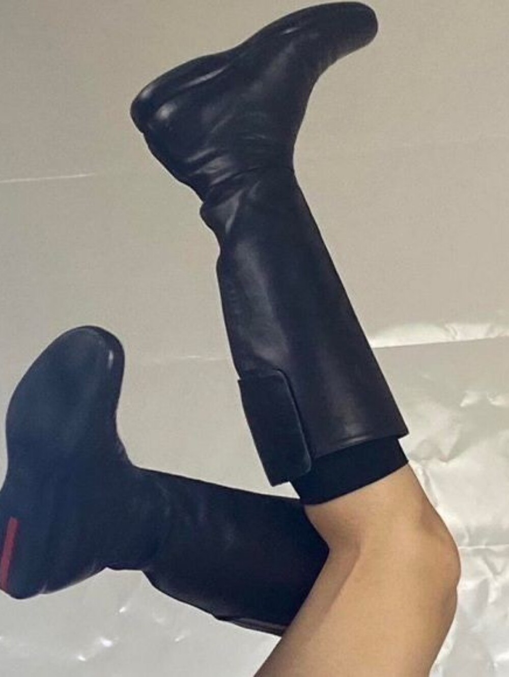 Vintage 90's Prada Sport Redline Leather Riding Boots